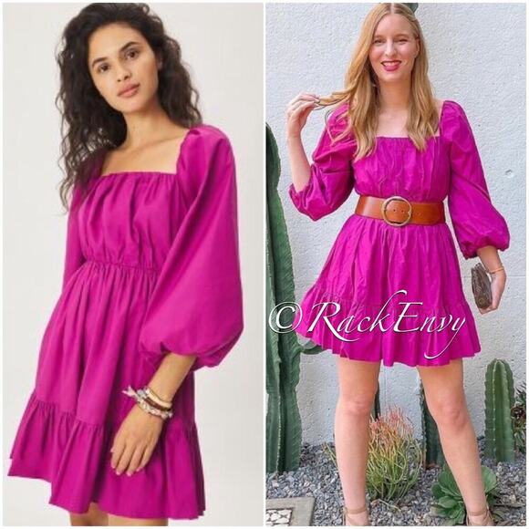 🔥🔥FIRE SALE🔥🔥 NWT ANTHROPOLOGIE MARIA TUNIC DRESS IN VIOLET - Picture 1 of 15